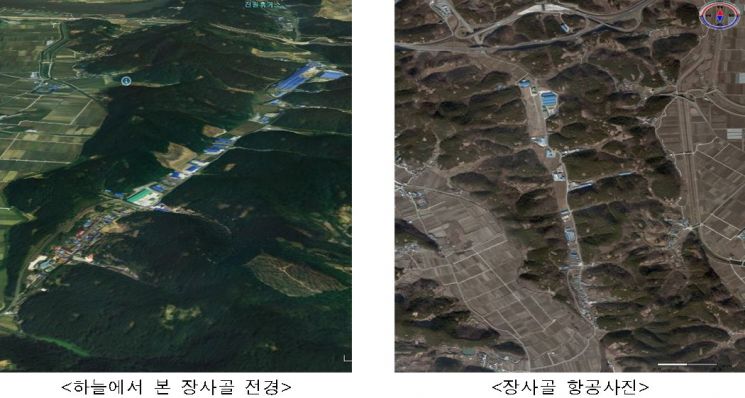 경남 함안군 장사골 전경. 국토지리정보원 제공