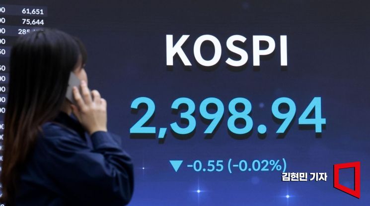 [포토] 새해 첫날 코스피 2400선 탈환 실패