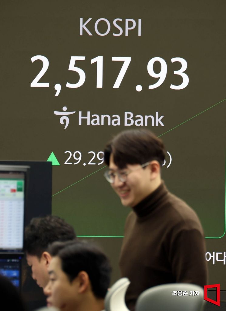 [포토] 2500선 회복한 코스피 지수