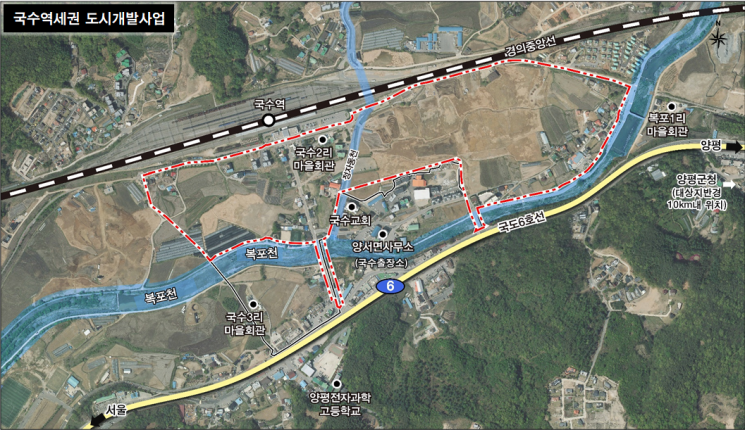 국수역세권 도시개발구역 지정(안)도. 양평군 제공