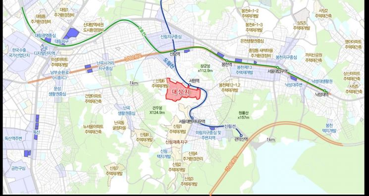 관악구 신림동 412 일대 ‘신림5구역’ 25개 동·3947세대 대단지 변신 