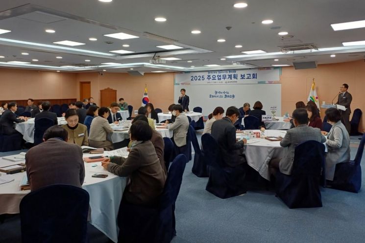 천창수 울산교육감이 2025 주요업무계획을 설명하고 있다.
