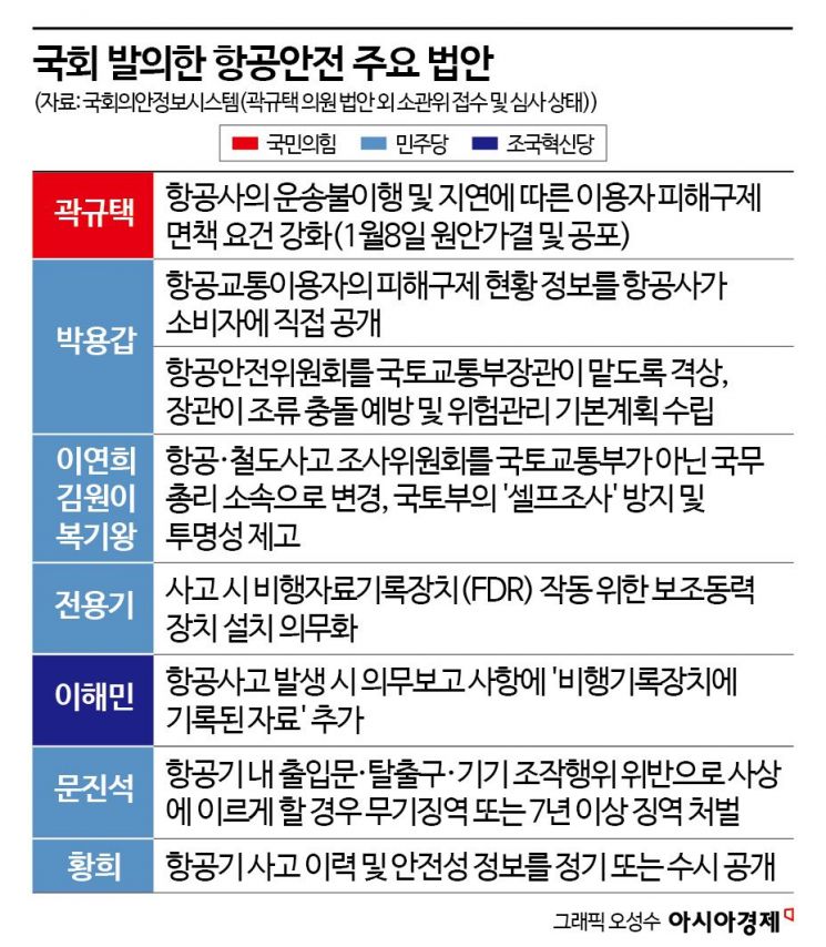 연이은 항공사고 쏟아지는 안전법안…처리는 하세월