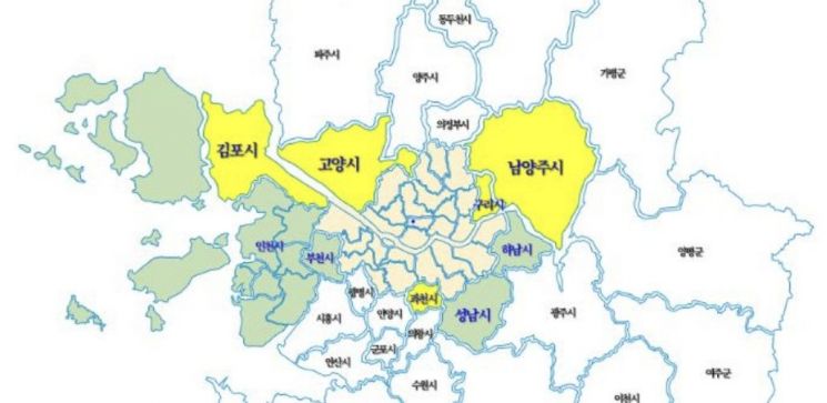 서울 외 지역 기후동행카드 이용 가능 도시철도 구간. 서울시 제공