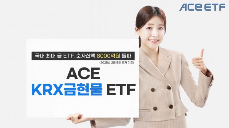 ACE KRX금현물 ETF 순자산액 8000억원 돌파