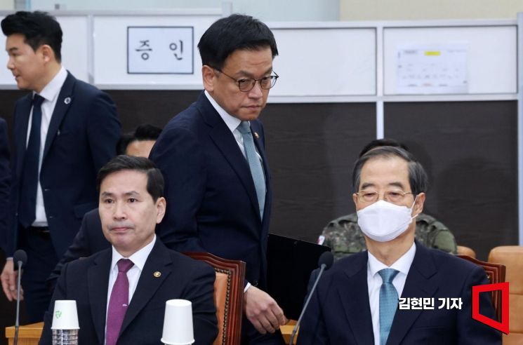 [포토] 내란 국조특위 청문회 출석하는 최상목 권한대행