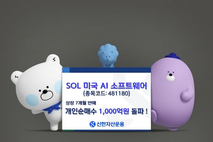 SOL 미국AI 소프트웨어 ETF, 개인순매수 1000억 돌파