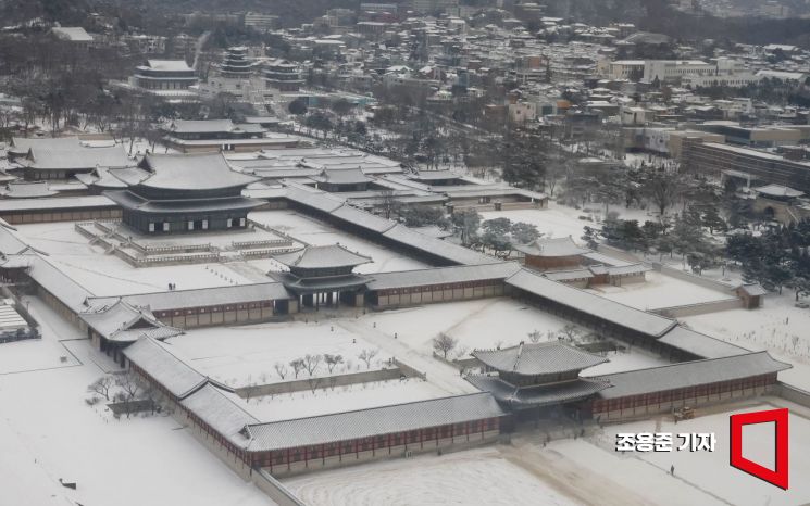 [포토] 눈덮힌 경복궁 