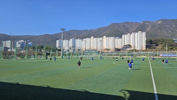 국가대표 상비군 여자축구팀 전지훈련(물금디자인공원 축구장). 양산시 제공