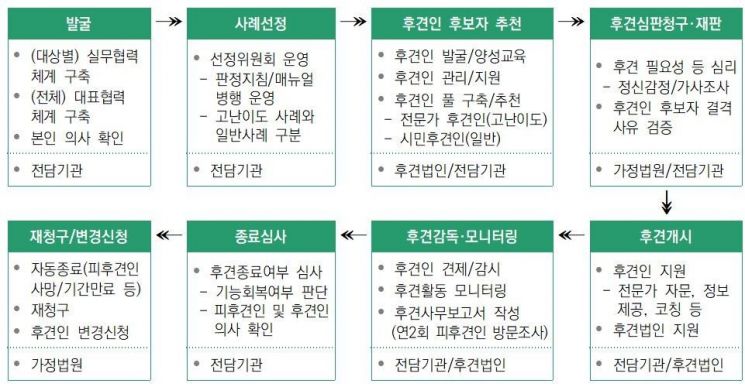전담기구를 통한 공공후견서비스 전달체계(안).