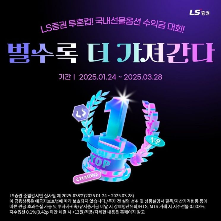 LS증권, 국내선물옵션 수익금 대회 개최