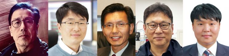 (왼쪽부터)정세영 교수, 김영민 교수,  김성곤 교수, 김수재 교수, 김영훈 박사.
