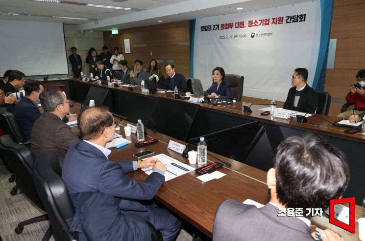 [포토] 트럼프 행정부 대응 지원 간담회 발언하는 오영주 장관