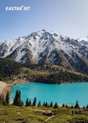 카자흐스탄 알마티의 '빅 알마티 호수' 전경. 이스타항공 제공