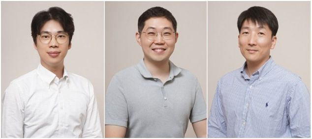 왼쪽부터 한승용, 강대식, 고제성 아주대 교수. ＜사진=아주대 제공＞