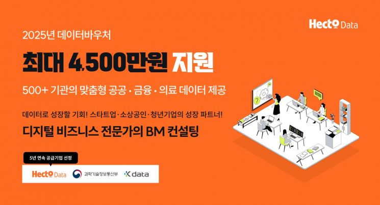 헥토데이터, 5년 연속 ‘데이터 바우처 지원사업 공급기업’ 선정