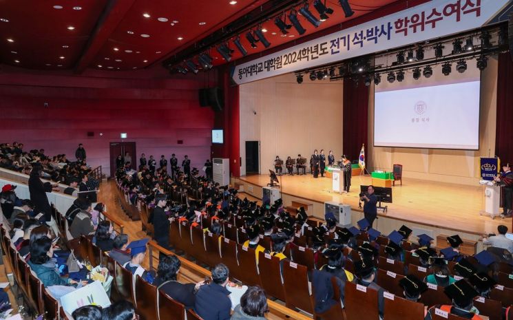 동아대, 대학원 2024학년도 전기 석·박사 학위수여식 개최
