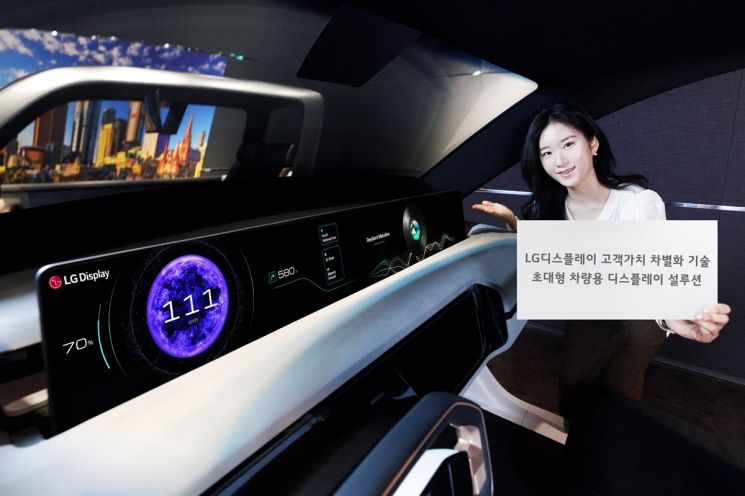 LG디스플레이, 초대형 차량 디스플레이 선보인다… '40인치 P2P' 상용화