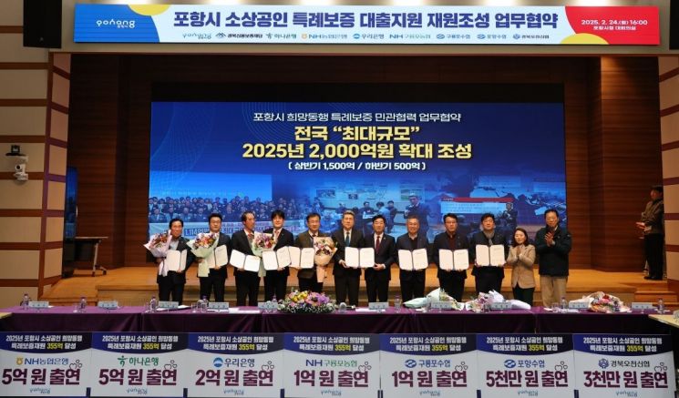 포항시, ‘소상공인 지원’ 위한 희망 신호탄 쐈다… 특례보증재원 협약 체결