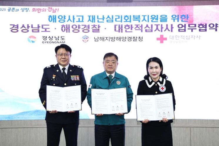 남해지방해양경찰청-경남도-대한적십자사 경남지사, 업무협약 체결