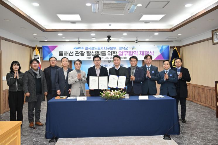 영덕군-코레일 대구본부, 동해선 관광 활성화 ‘맞손’