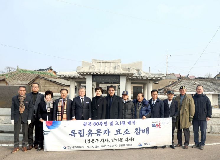 영광군, 독립운동가 김용구·김기봉 부자 묘소 참배
