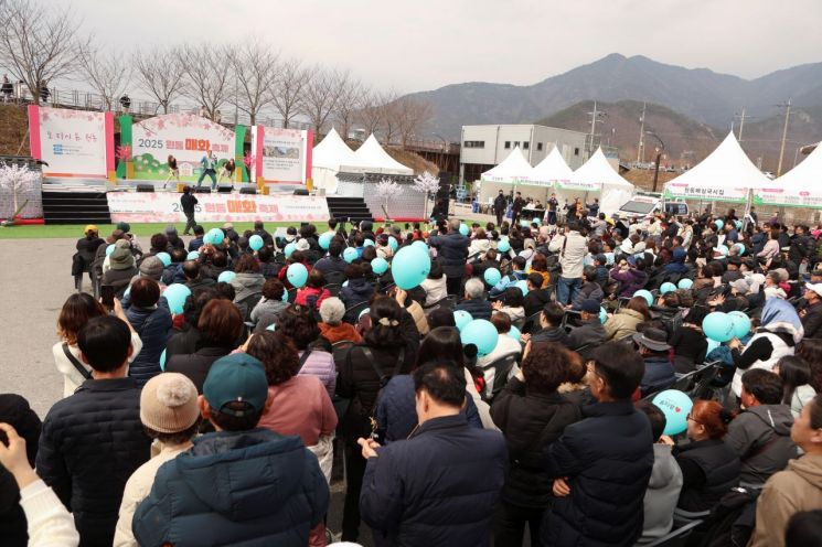 元东梅花庆典。梁山市提供