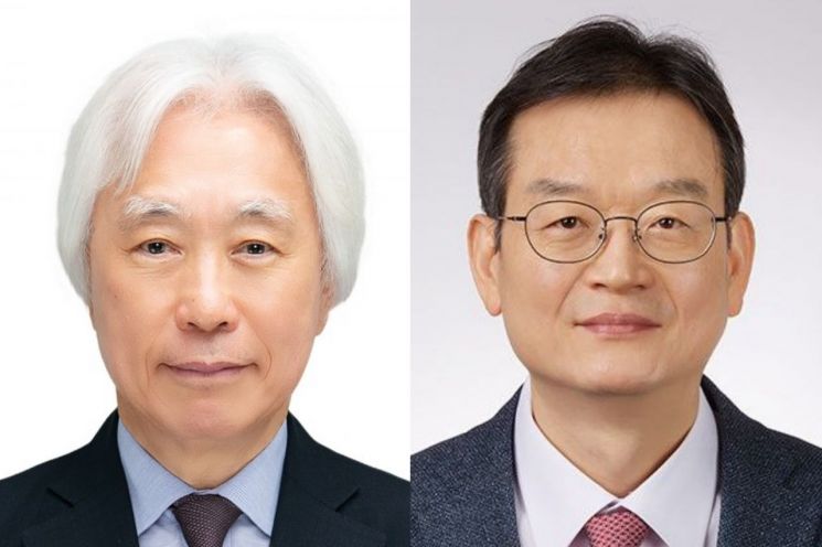 유태호 태광산업 대표이사 내정자(왼쪽)와 김대현 흥국생명 대표이사 내정자. 사진제공=태광그룹