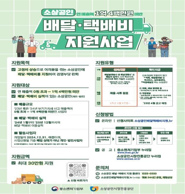 소진공 "소상공인 배달·택배비 지원받기, 어렵지 않아요"
