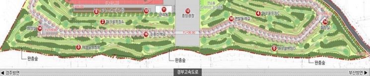 언양체육공원 파크골프장 조감도.