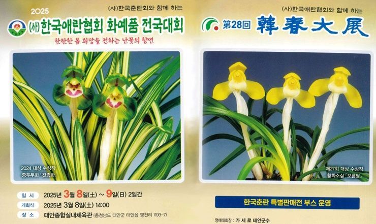 태안서 8~9일 ‘한국춘란’ 화예품 전국대회 열린다