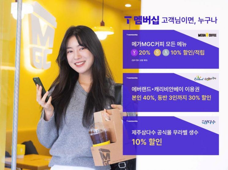 메가커피·에버랜드서 T멤버십 할인받는다…SKT, 제휴 확대