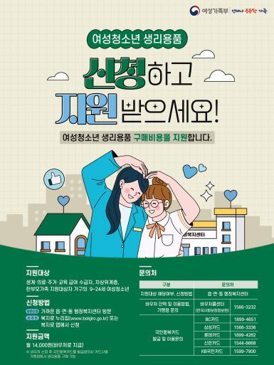 ‘생리용품 구매권(바우처)’ 지원 포스터. 파주시 제공