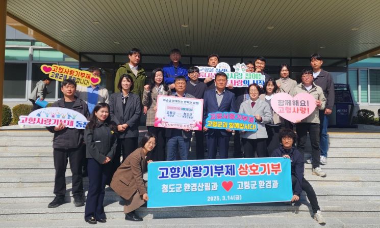 고령군 환경과-청도군 환경산림과, 고향사랑기부금 상호 기부 동참