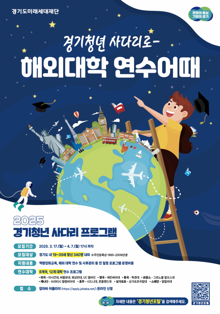 경기도의 '경기청년 사다리 프로그램' 포스터