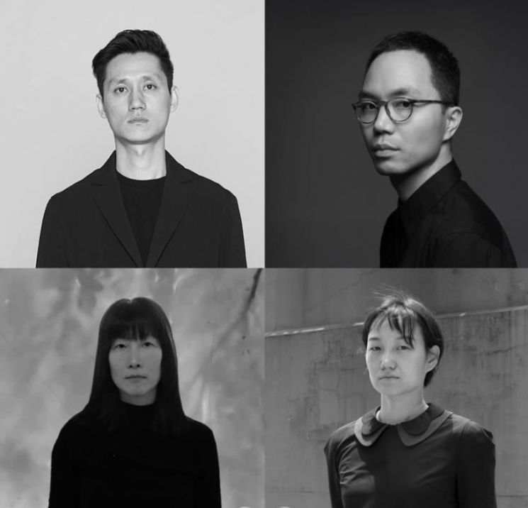 베네치아비엔날레 건축전 참여작가. 왼쪽 위부터 시계방향으로 김현종, 박희찬, 이다미, 양예나. 한국문화예술위원회 제공