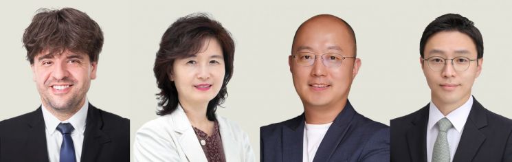 칼 다이서로스 교수, 안명주 교수, 박용근 교수, 최홍윤 교수(왼쪽부터). 아산사회복지재단