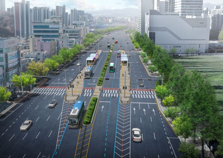 간선급행체계(BRT)_전용차로_조감도. 국토교통부 제공