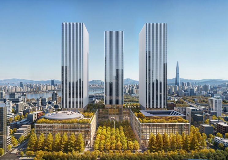 서울시 강남구 삼성동 일대에 조성될 GBC 디자인 조감도. 현대차그룹 제공