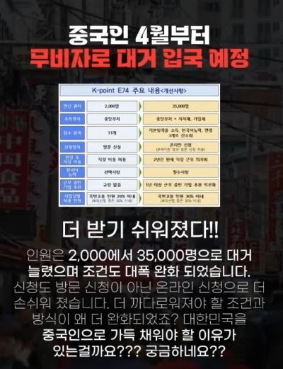 최근 SNS와 온라인 커뮤니티에는 입국 제도 변경으로 인해 다음 달부터 중국인들이 무비자로 대거 한국에 입국한다는 게시글이 공유됐다. 법무부 제공