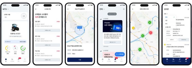 트랙터 관리 플랫폼 마이엘에스트랙터. LS엠트론 제공
