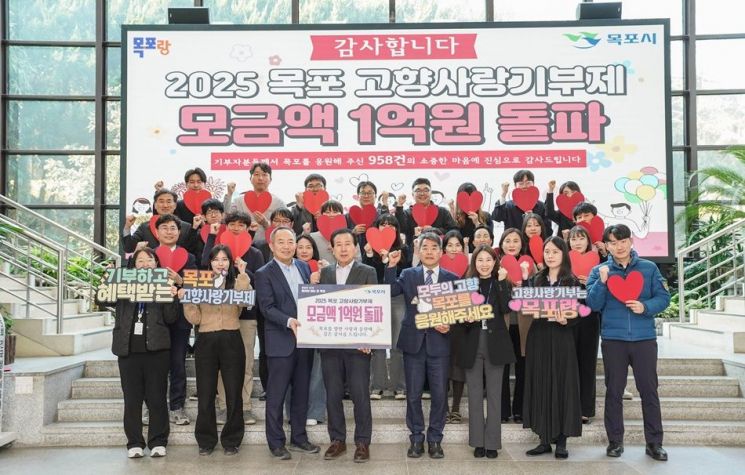 목포시, 79일 만에 고향사랑기부금 ‘1억 돌파’