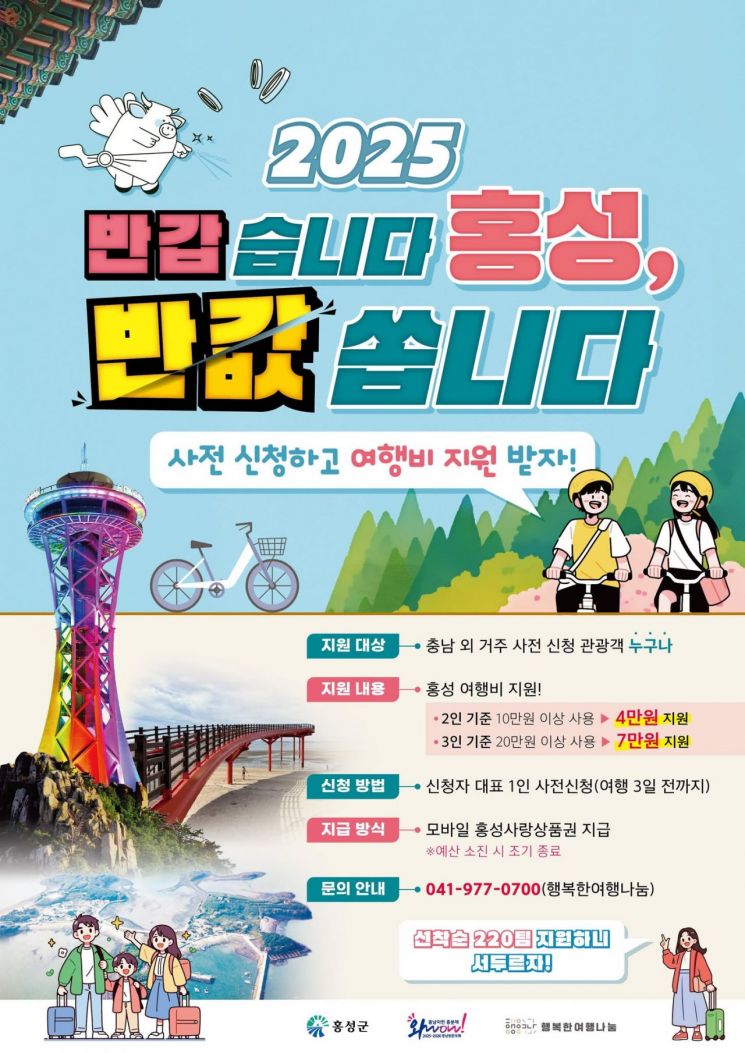 Hongseong-Gun: Up to 70,000 Won Cashback in April-June