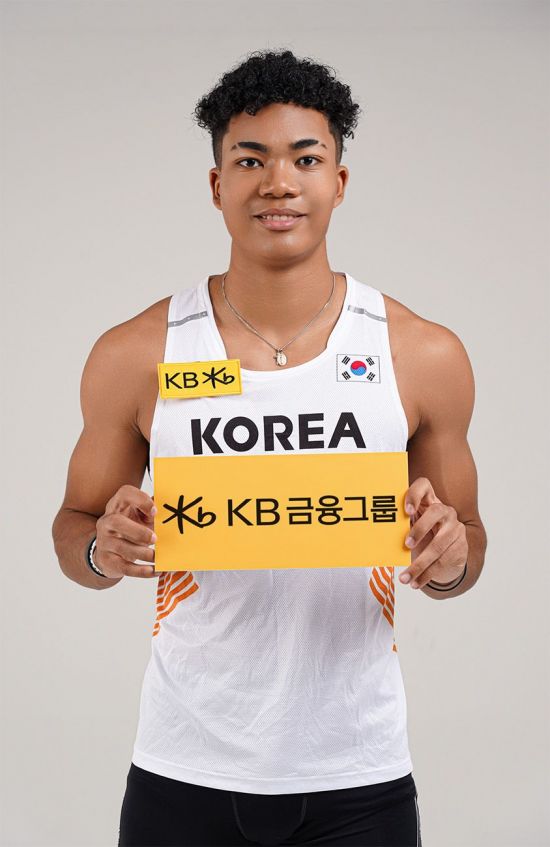 KB금융이 신규 후원하는 육상선수 ‘나마디 조엘 진’ 선수. KB금융 제공.