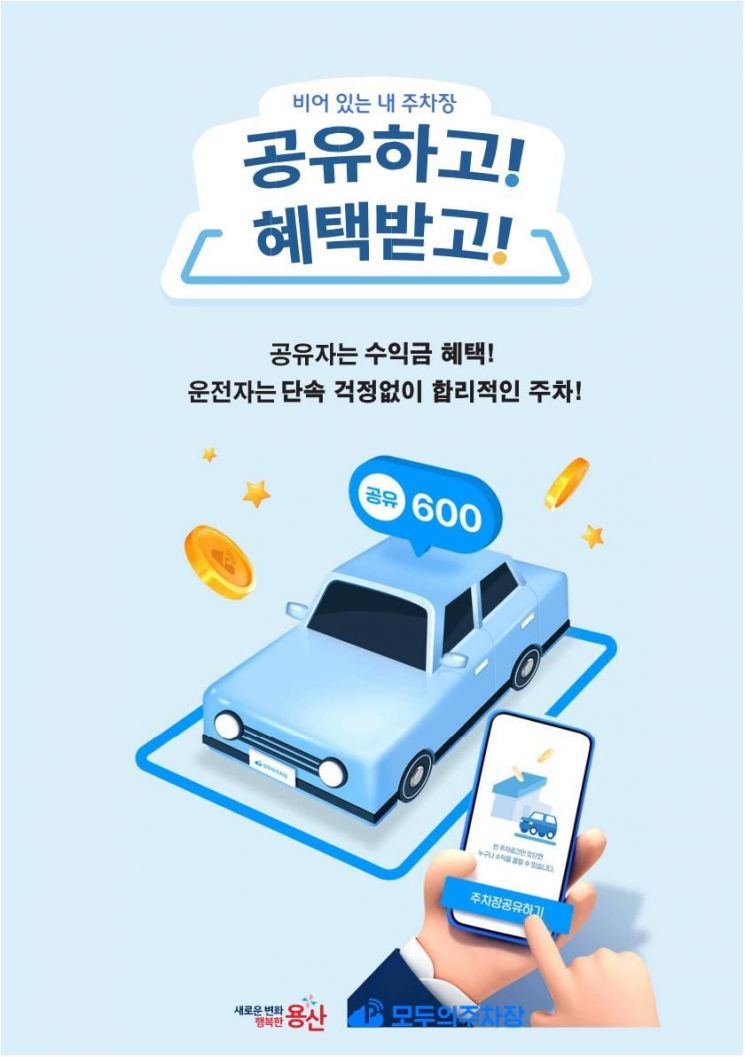 “주차장 나누고 돈도 벌고”…용산구, ‘우리동네 공유주차장’ 참여자 모집