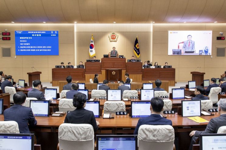 경북도의회 본회의장 전경