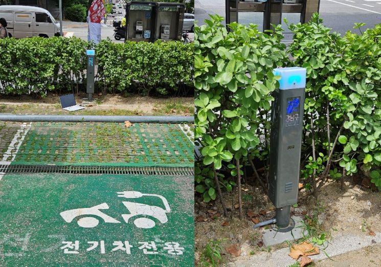 전기차 충전구역 무인단속기. 강남구 제공.