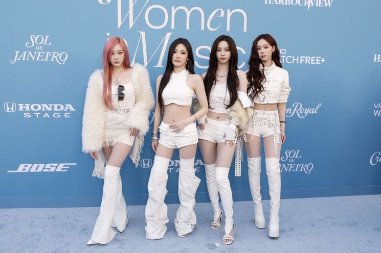 빌보드 위민 인 뮤직에 참석한 그룹 에스파. EPA·연합뉴스