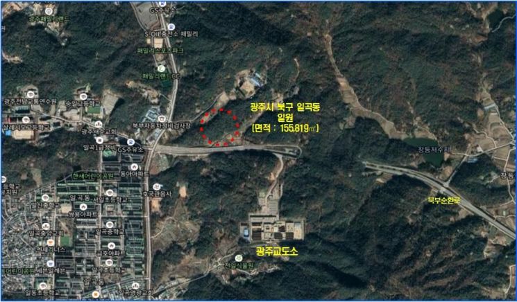 광주구치소 신축 예정지 지적도.