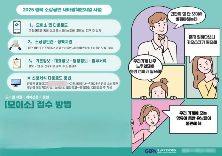 고령군, 올해 소상공인 새바람 체인지업 사업 접수
